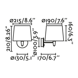 CONGA Lampe applique blanc/blanc