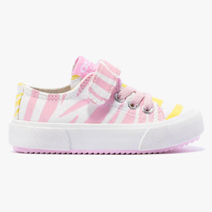 Scarpine  in tela per neonati con cinturino adesivo