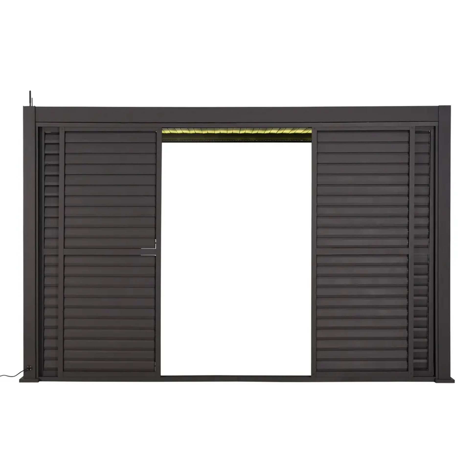 Persienne coulissante pour pergola bioclimatique "Evora" 3,4 x 2,3m Graphite