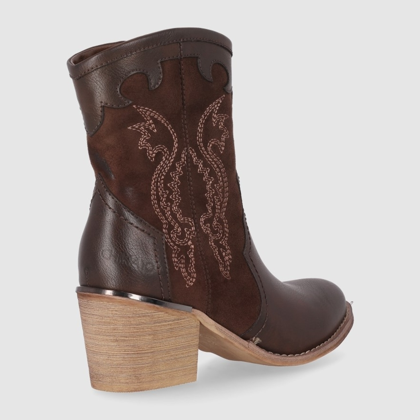 Botines - Marron - Tacón: 7 cm
