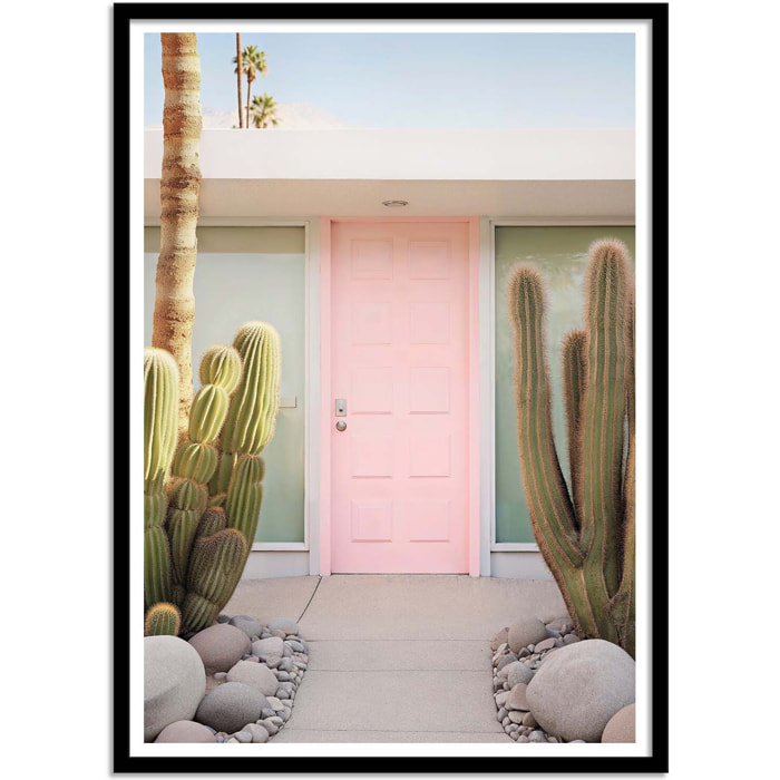 Affiche - Palm Springs Pink door - Philippe Hugonnard