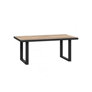 Table basse L.110 cm en bois effet chêne et noir - YAL