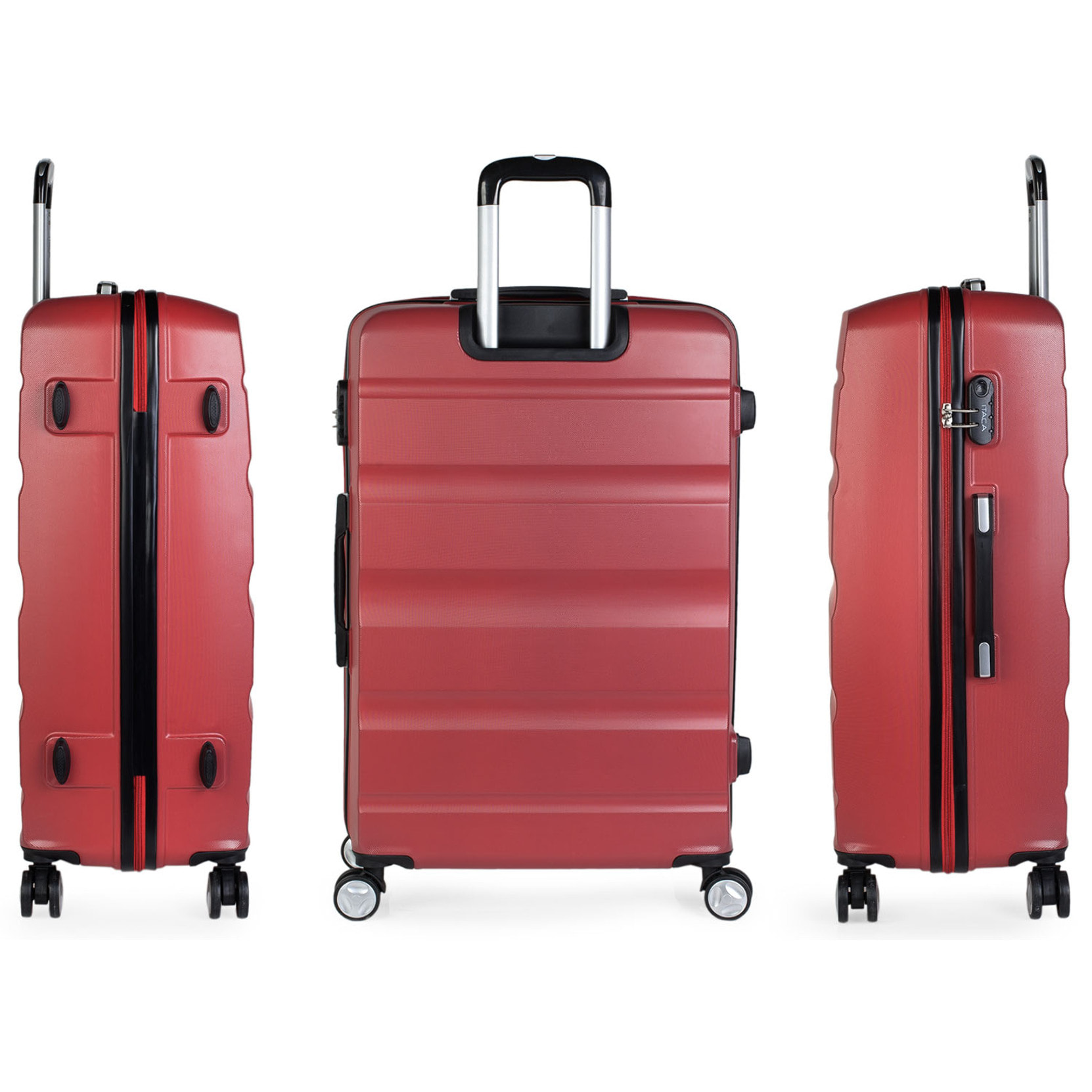 Juego De Maletas Rígidas Abs Itaca Elba Coral