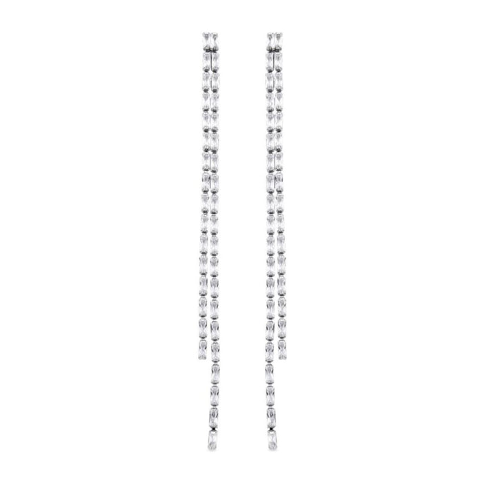 Pendientes Lux by Lux acabados en rodio