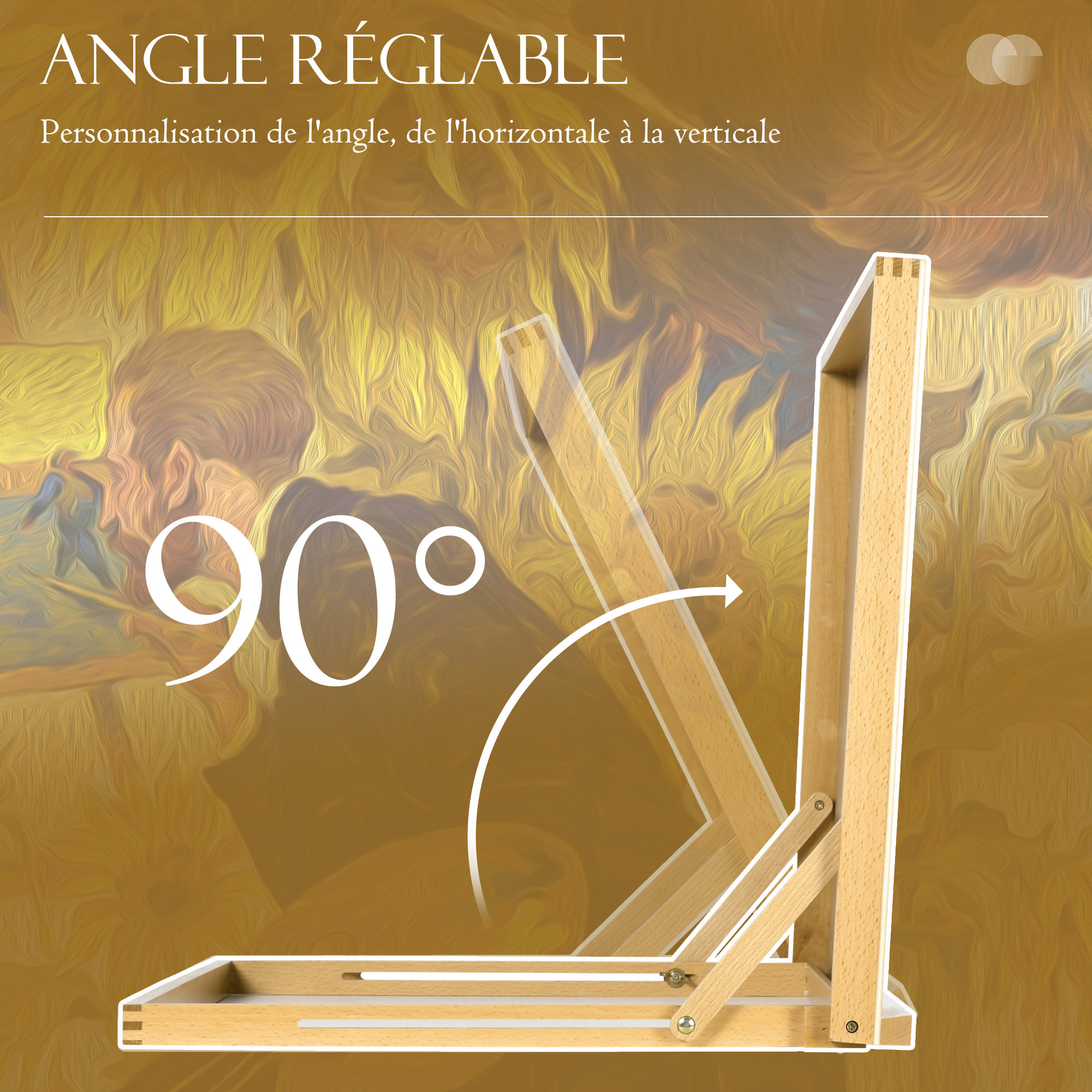 Chevalet de table angle réglable bois de hêtre