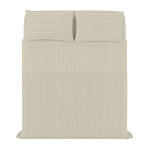 COMPLETO LETTO SATIN STRIPES, RASO DI POLIESTERE - MATRIMONIALE
