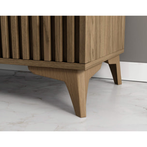 Portmore - meuble TV - effet bois - 2 portes et 2 niches - 150 cm - Bois