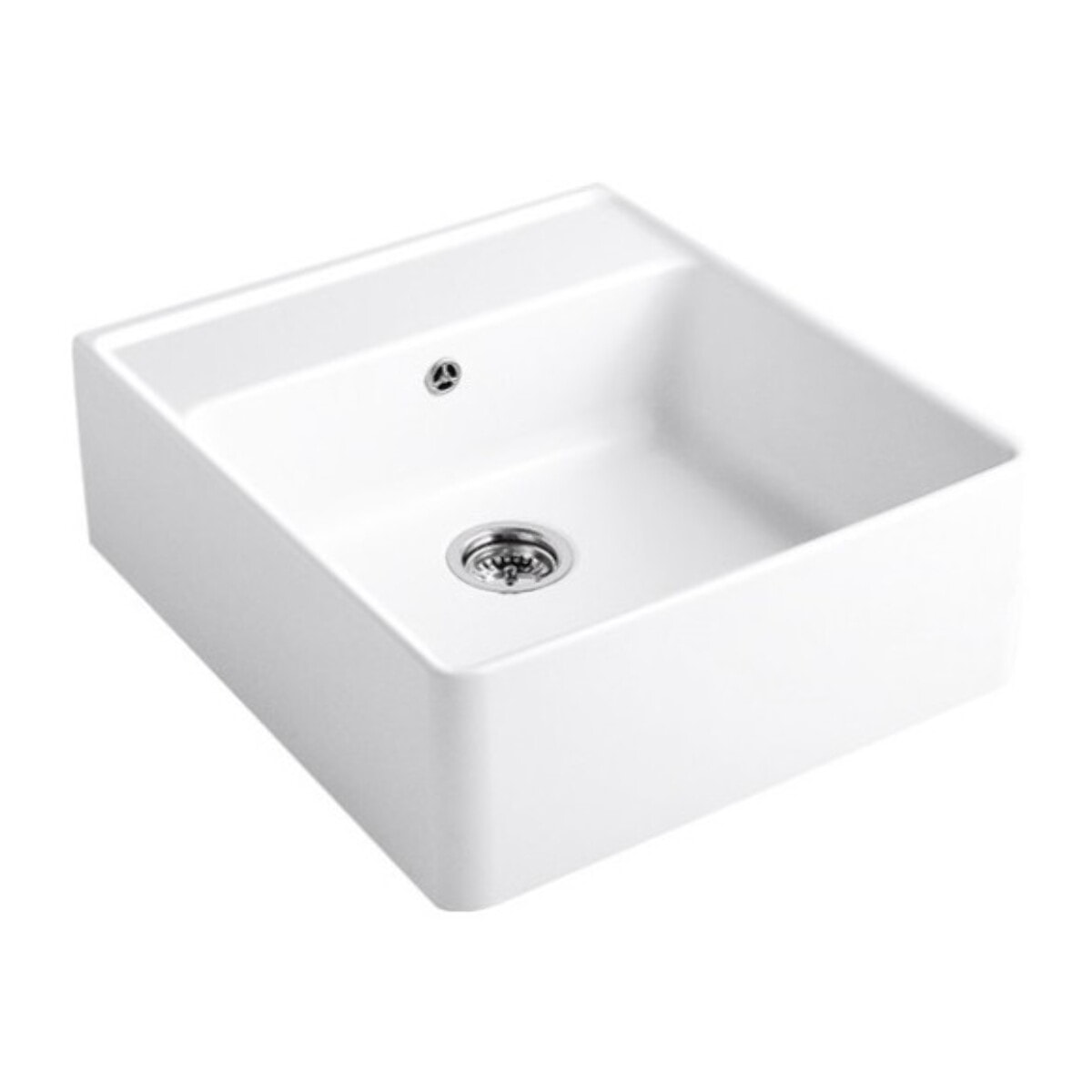 Evier timbre office Tradition Snow White CeramicPlus avec vidage manuel