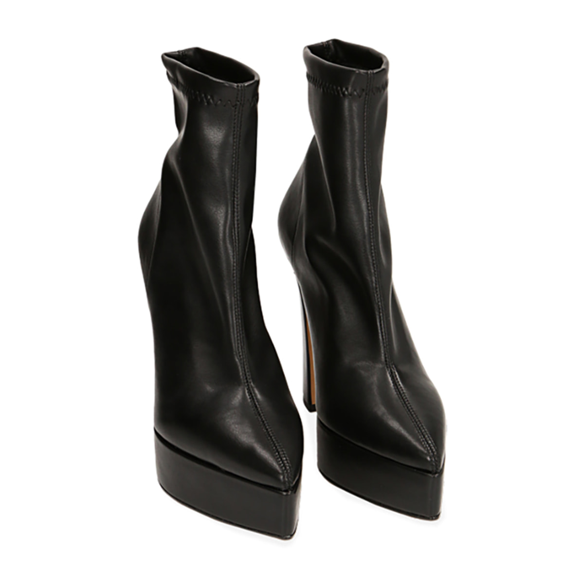Ankle boots neri platform, tacco 12,5 cm