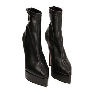 Ankle boots neri platform, tacco 12,5 cm