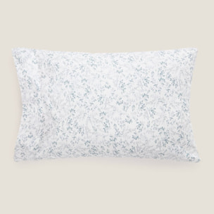 Funda almohada hojas Pranity color gris 100% Algodón