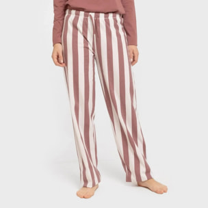 Pijama largo algodón Raya Elvis Malva Rosa