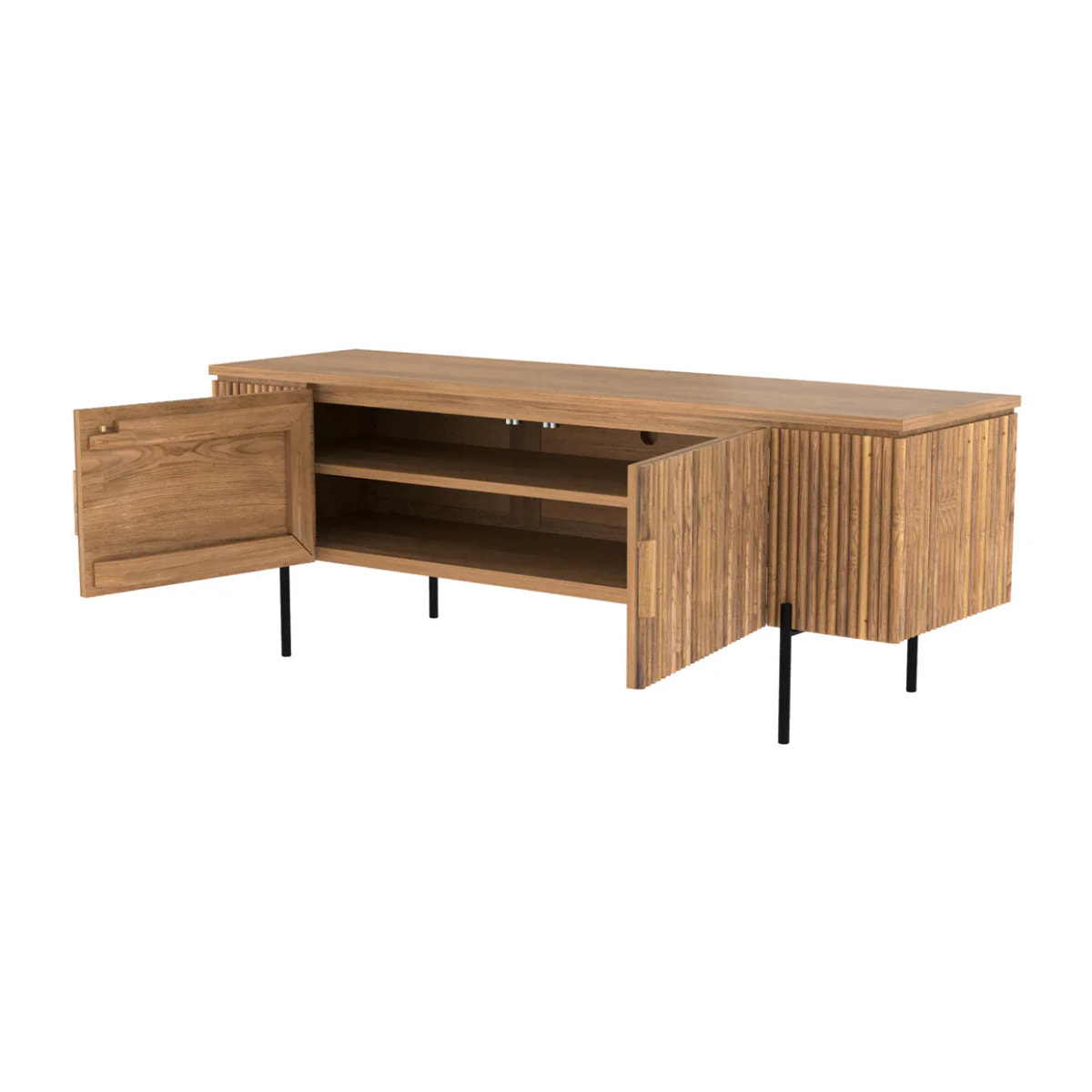 Meuble TV en bois de teck 160 cm - Gordes