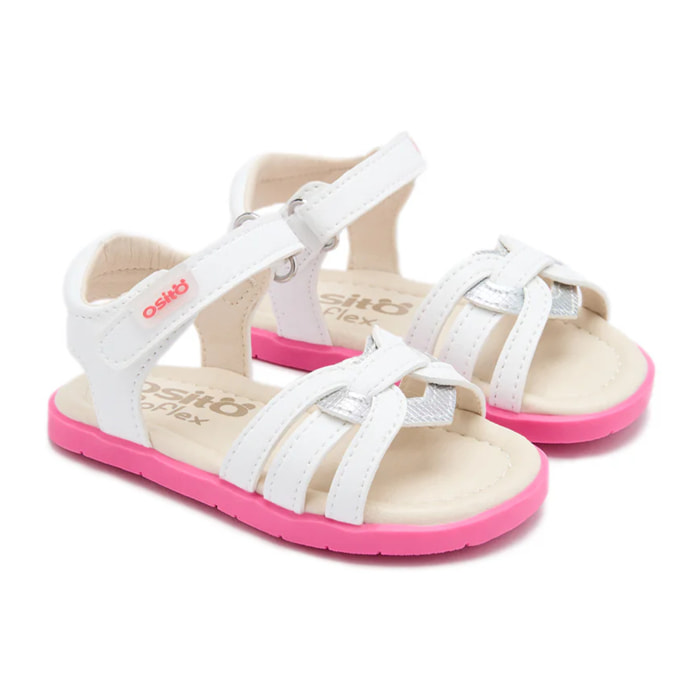 Sandali per neonati Goflex Respectful in bianco