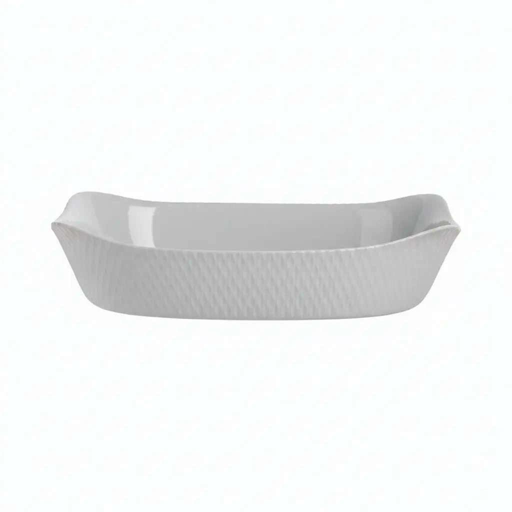 Pirofila rettangolare grigia 30x22 cm in opale - Smart Cuisine Wavy