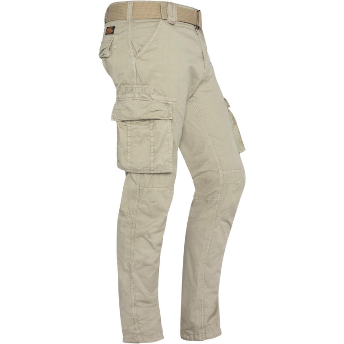 TRRANGER70 GARMENT DYED ARMY PANTS IN COTTON TWILL WITH BELT 100% COTTON Beige