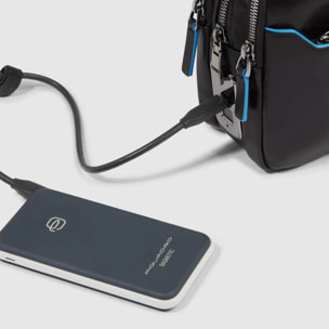 Piquadro Pochette porta iPad®mini con tracolla rimovibile e chiusura di sicurezza a impronta digitale