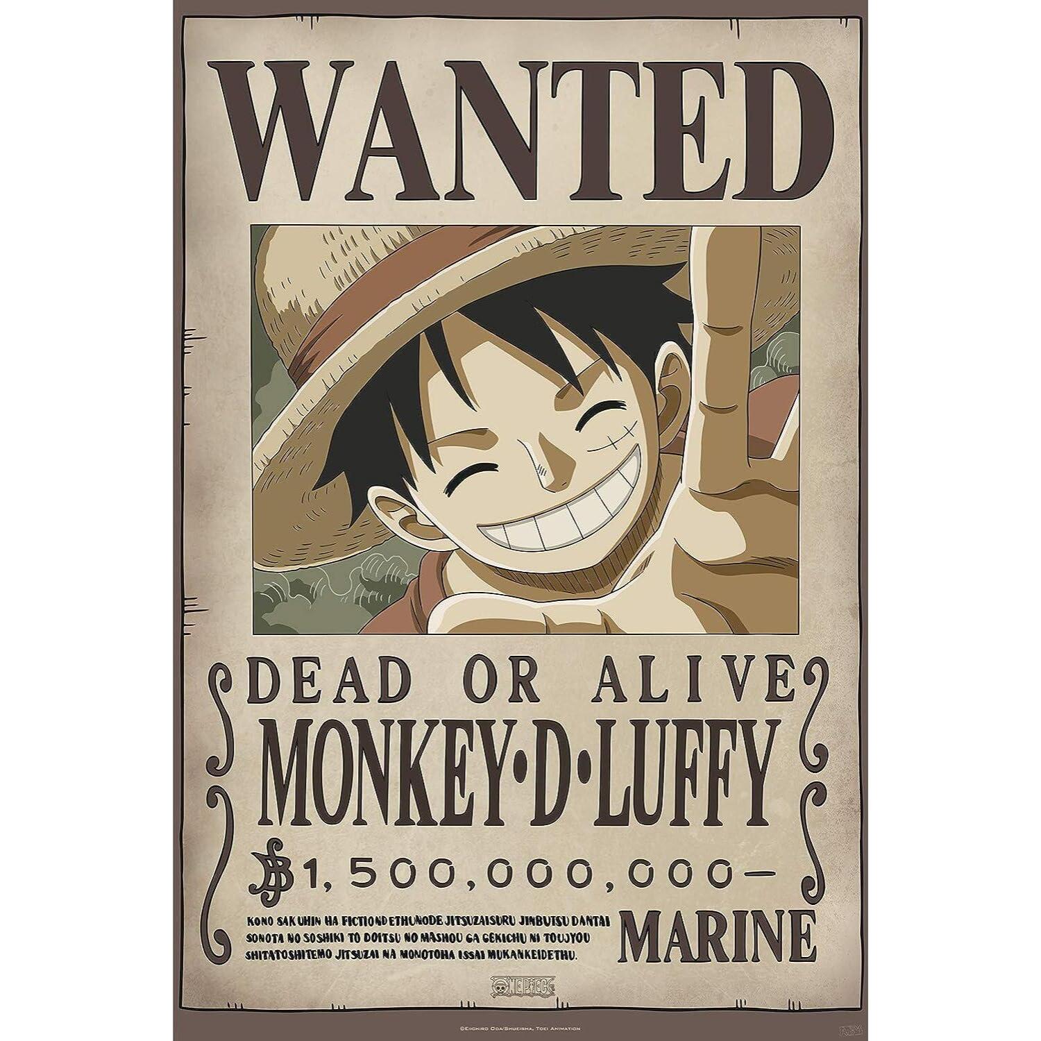 One Piece - Poster Ricercato "Wanted Luffy New 2" 91.5 x 61 cm AbyStyle