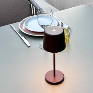 6 Lampes de table MINI KELLY Rouille H22cm + base de chargement