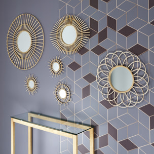 Miroir Rotin Rond 75cm