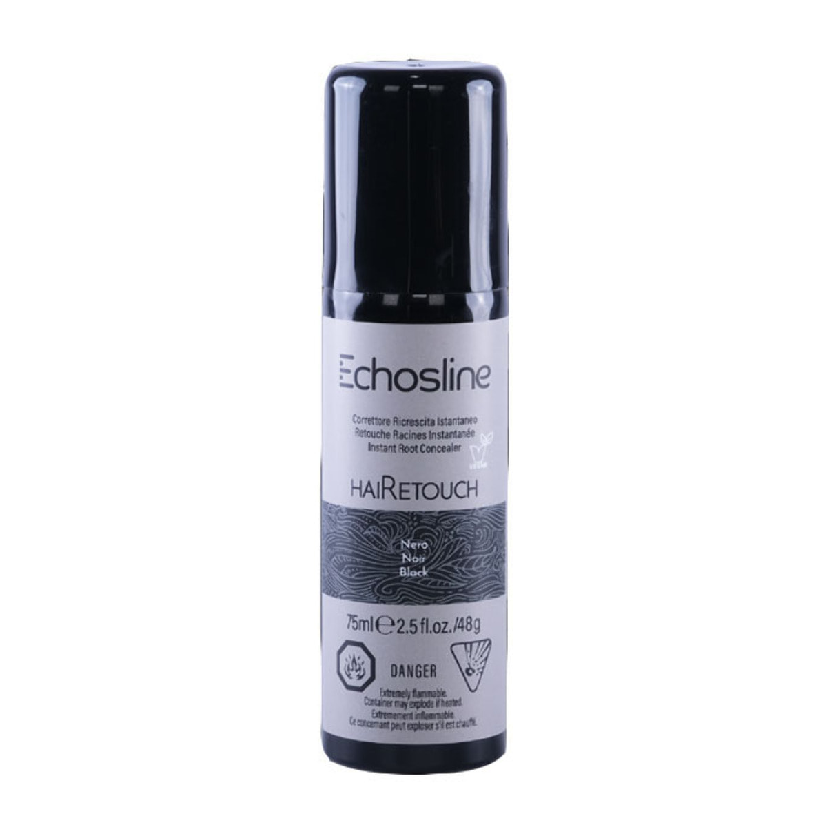 ECHOSLINE Hairetouch Corrector de Crecimiento Instantáneo Negro Vegano 75ml