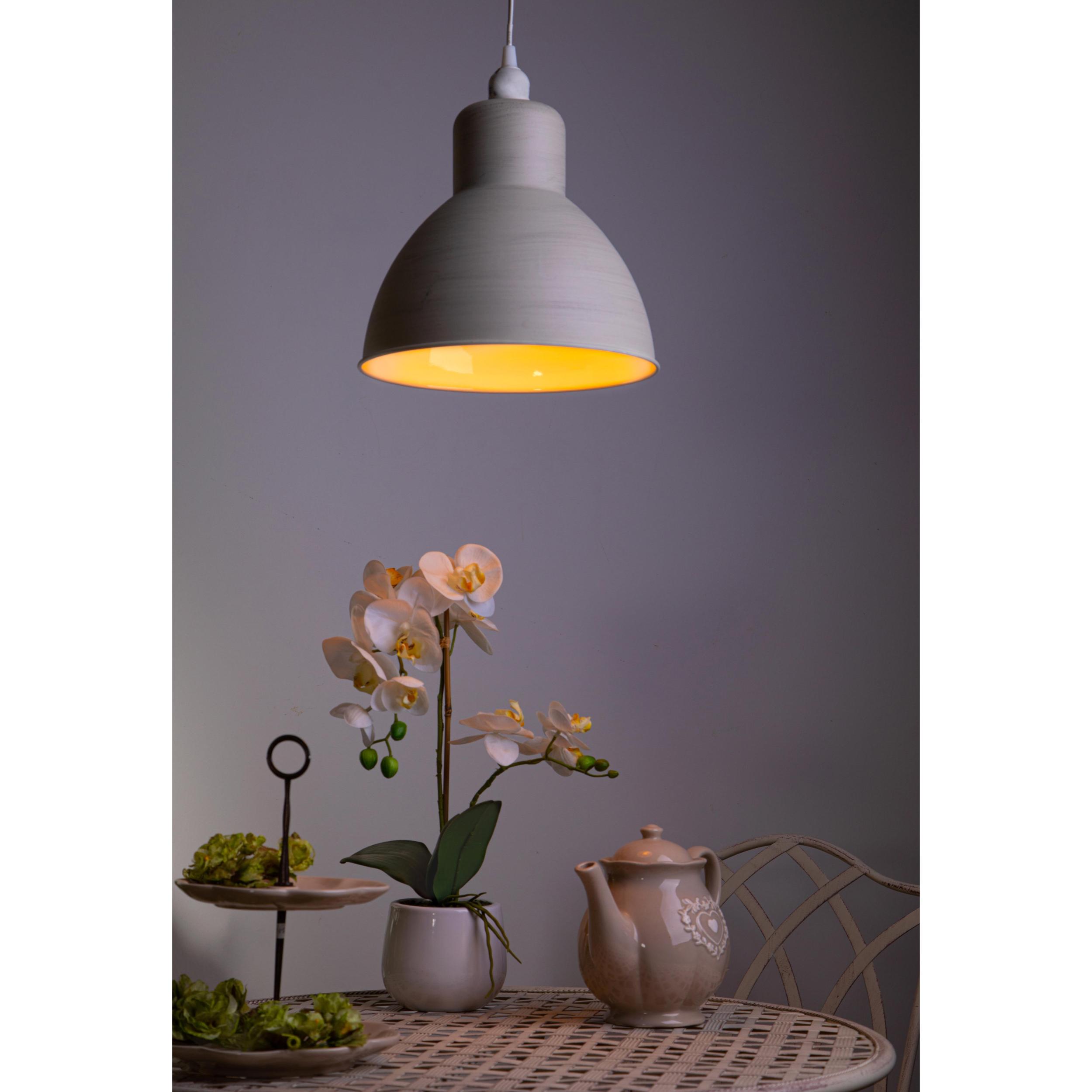 Lampadario. Altezza 26 Cm - Pezzi 1 - 26,5X30X26,5cm - Colore: Bianco - Bianchi Dino - Decori Casa E Complementi