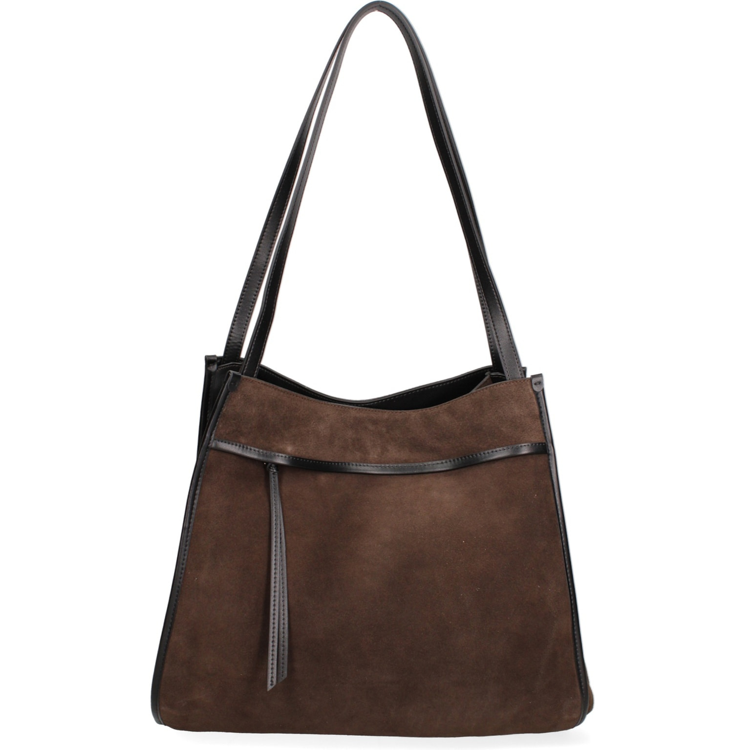 Borsa a spalla da donna Made in Italy - Modello Seraphina Elite - Pelle scamosciata - 35.0 x 35.0 x 16.0 cm