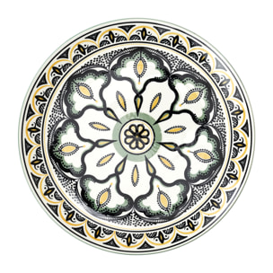 Assiette Mandala Vert D26cm