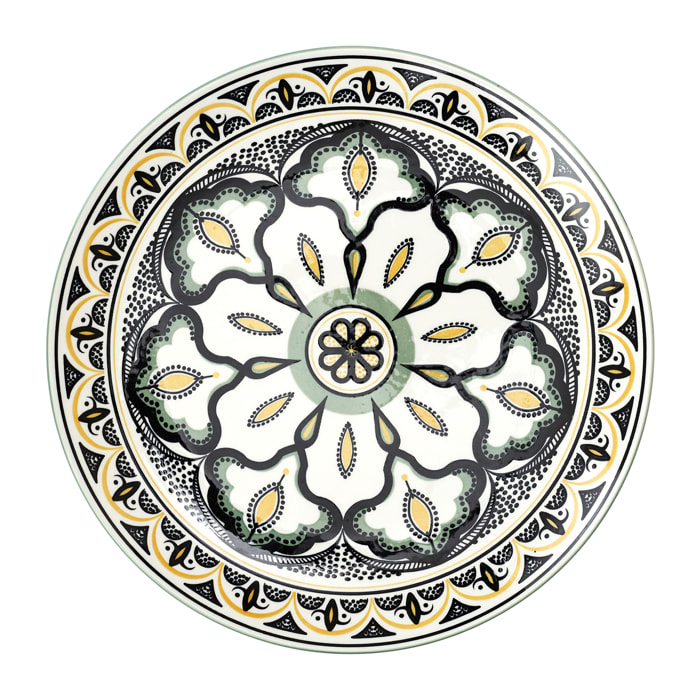 Assiette Mandala Vert D26cm