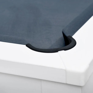 Table de billard convertible blanche tapis gris - Eddie