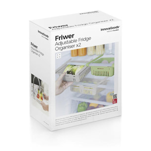 Organizador Ajustable para Nevera Friwer InnovaGoods 2 Unidades