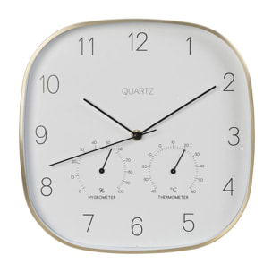 Well home reloj de pared marco dorado ø28,5x4cm