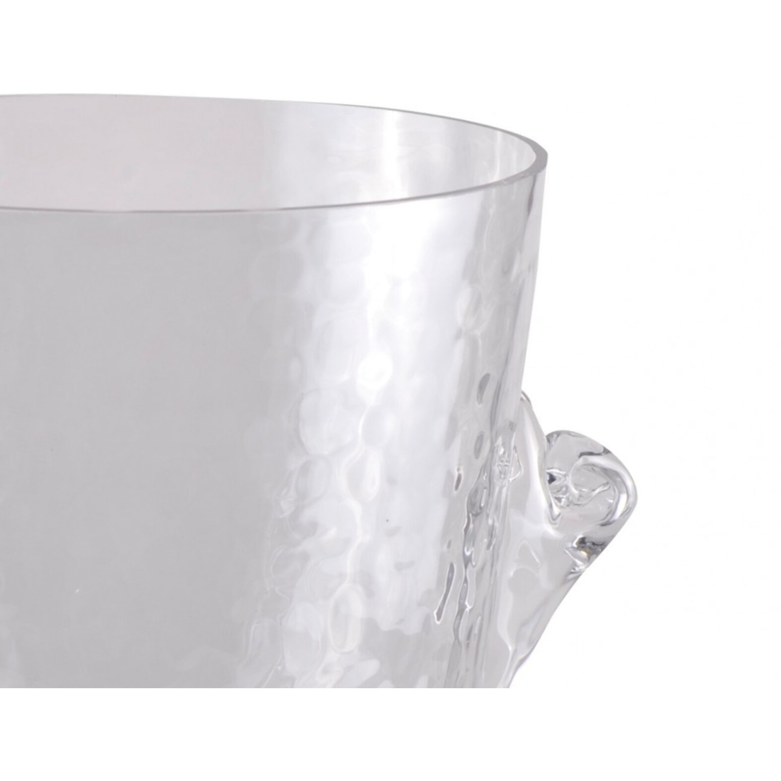 Seau à champagne verre martelé fumé