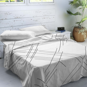 Naturals - Juego de Sábanas Estampadas - Incluye 1 o 2 Fundas de Almohada + 1 Sábana Bajera - 100% Algodón - Line