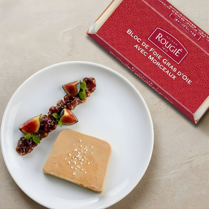 Bloc de Foie gras d'Oie avec Morceaux 30% - 500g