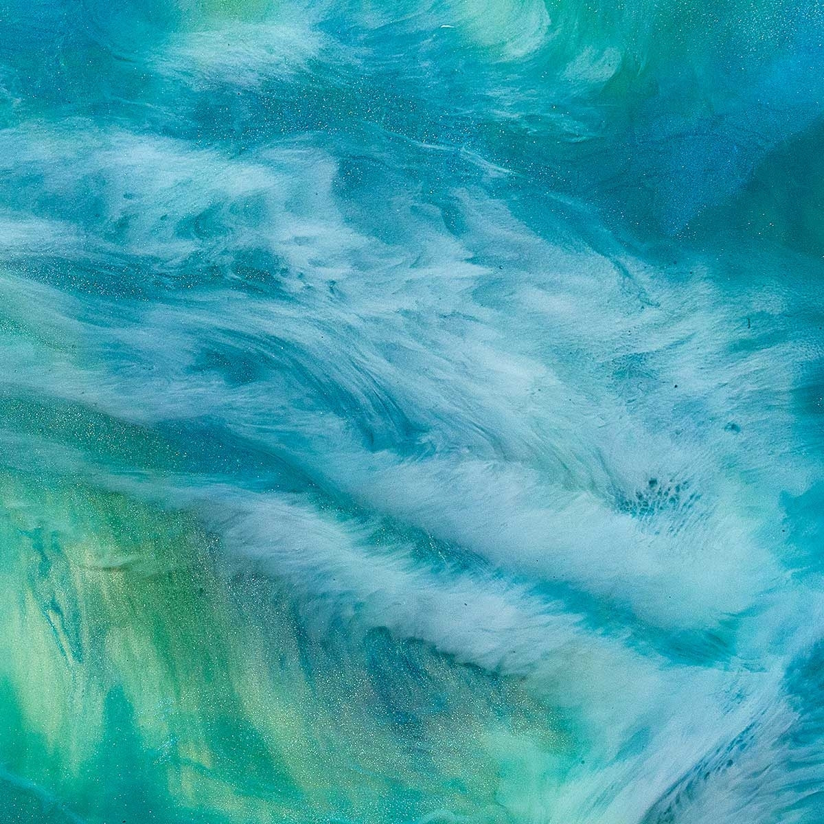 Poster bleu nebuleux Affiche sous cadre bois