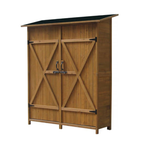 Armoire de jardin "Espacio" - 140 x 49 x 162 cm - Marron