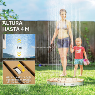 Kit de Ducha de Jardín Portátil Ducha Exterior de Suelo Altura Ajustable hasta 4 m Estructura de Aluminio Resistente al Agua a los Rayos UV y a Las Heladas para Camping Piscina Playa
