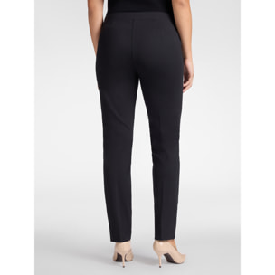 Elena Mirò - Pantalones de tiro alto en punto milanés - Negro