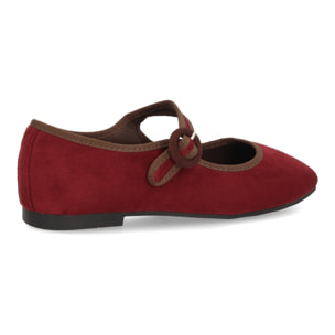 Bailarinas mujer con hebilla circular ajustable