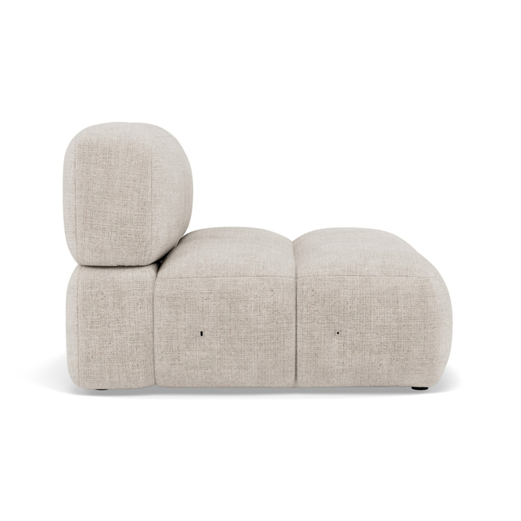 Grace - module d'assise sans accoudoir en velours texturé - Beige
