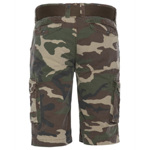 BERMUDA ARMY MULTIPOCKET CON CINTURA SCHOTT CAMO KHAKI