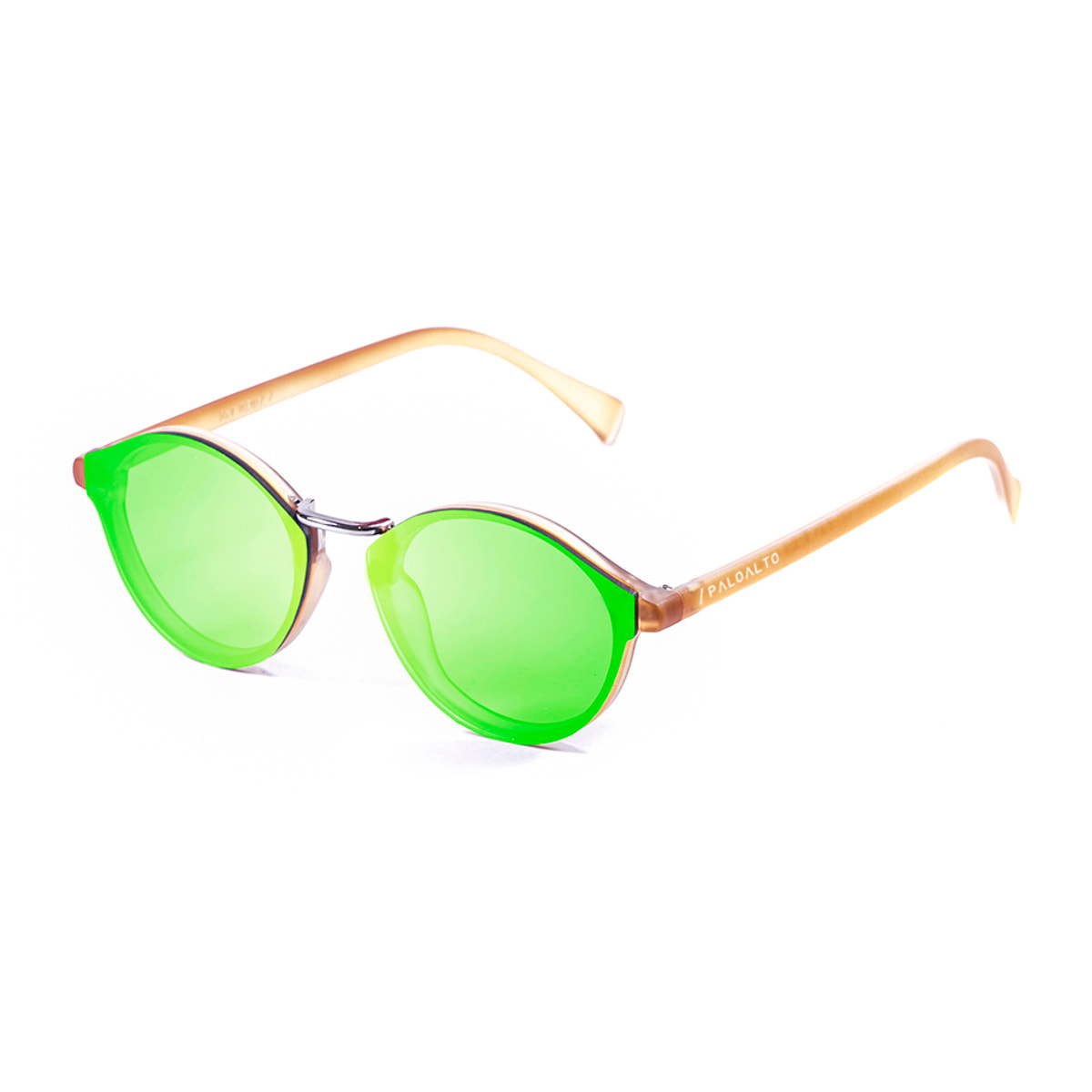 Gafas de sol PALO ALTO TURIN - Marrón claro mate / Plana revo verde