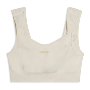 Top sportivo seamless con scollo a cuore e supporto leggero