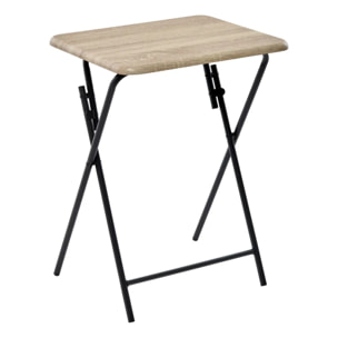 Table pliante 1 place effet bois