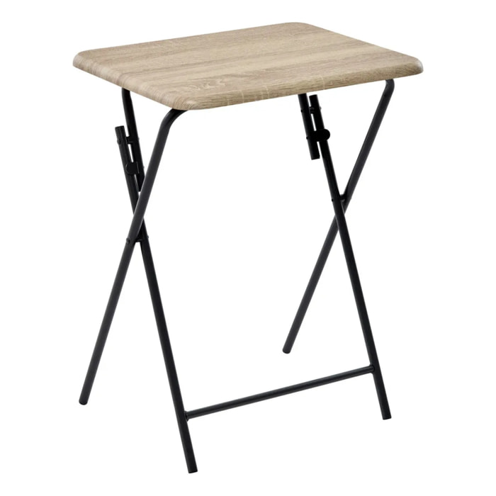 Table pliante 1 place effet bois