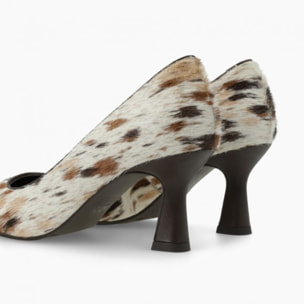 ZAPATOS DE SALÓN ANIMAL PRINT NATURAL GENOMA-INO