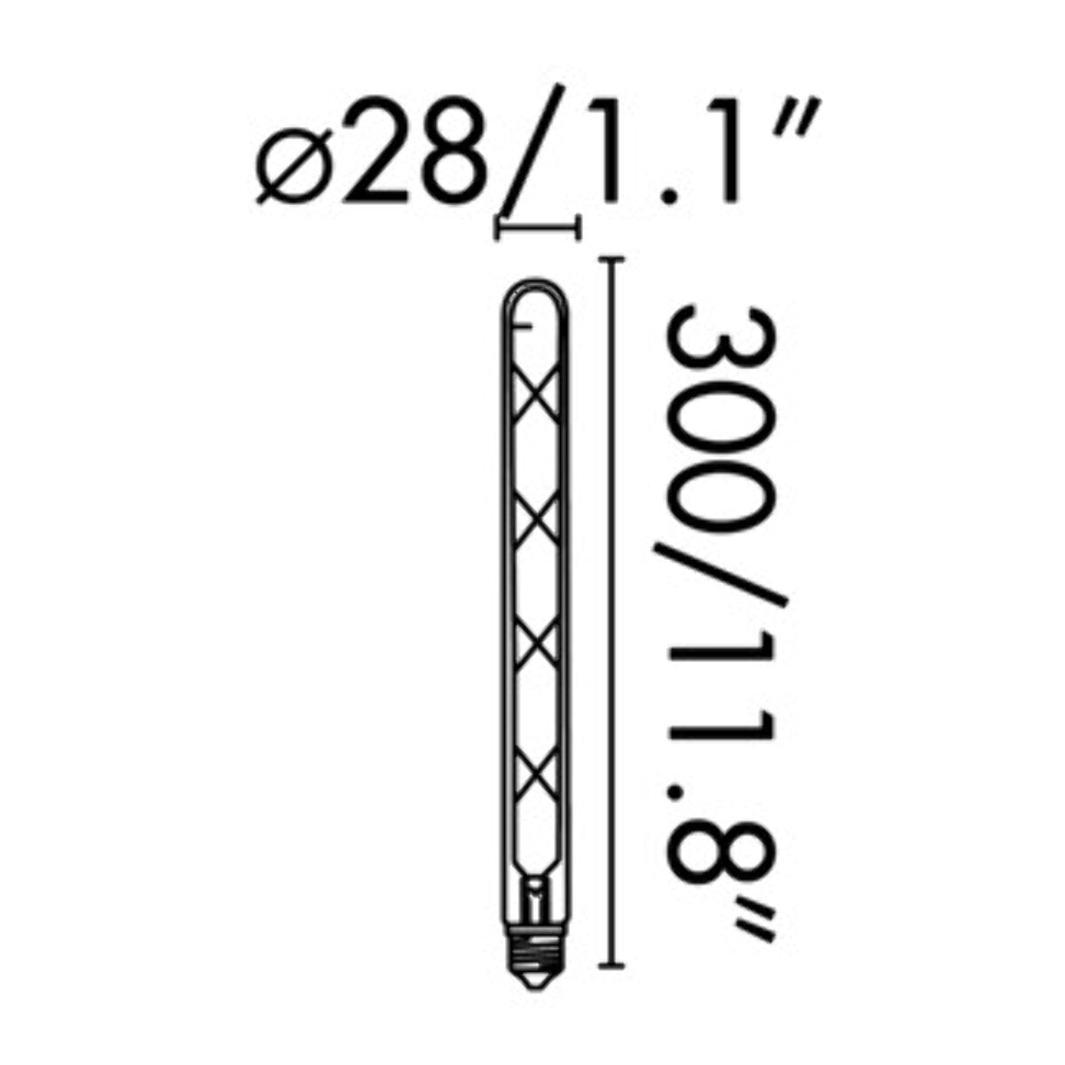 Bombilla T30 FILAMENTO ÁMBAR E27 LED 6W 2200K