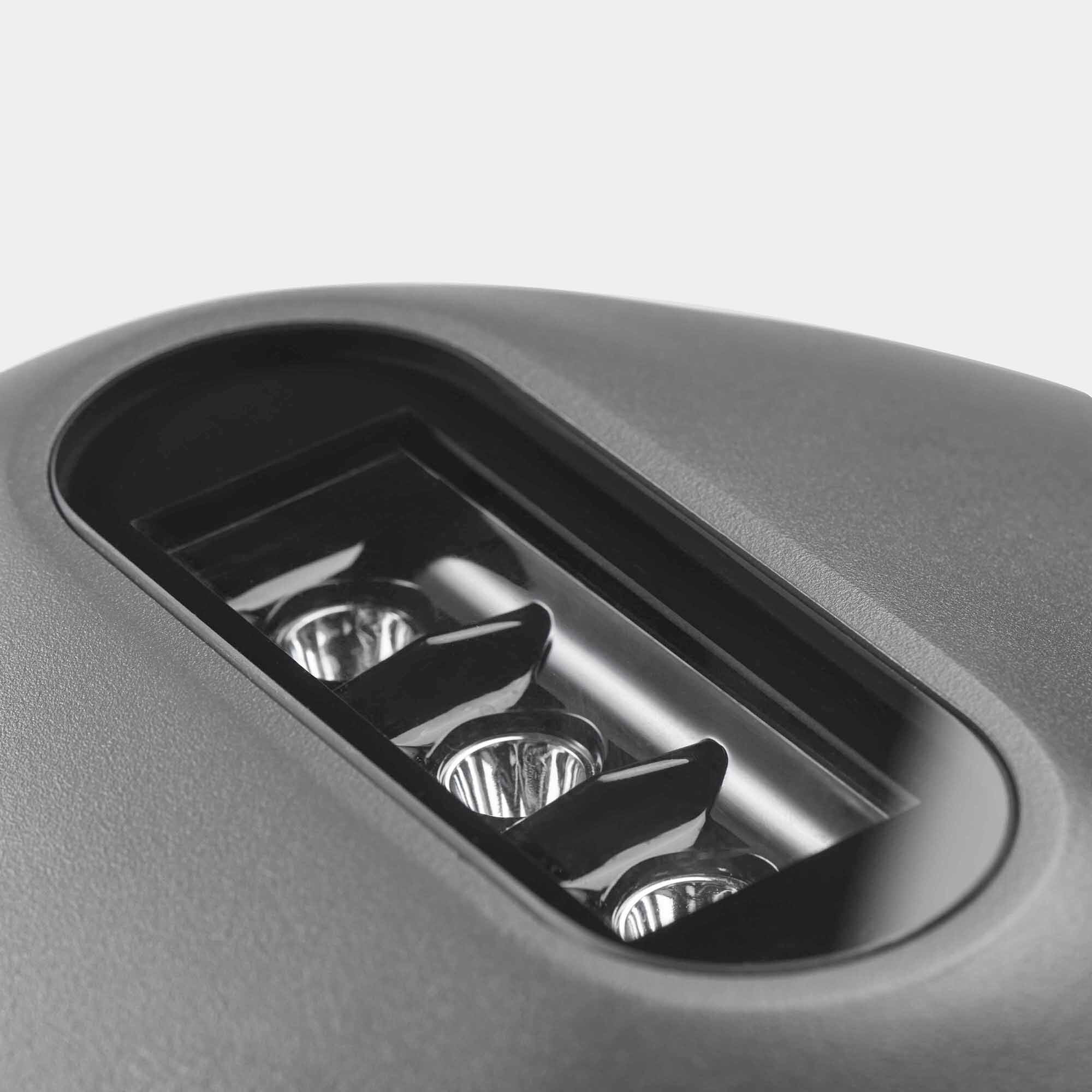 Ledsc4 LedsC4 Baliza Exterior Soul 195mm - Iluminación Eficiente y Moderna, 417 Lúmenes, 3000K, Aluminio y Cristal, Acabado Gris Urbano, Ideal para Jardines y Terrazas