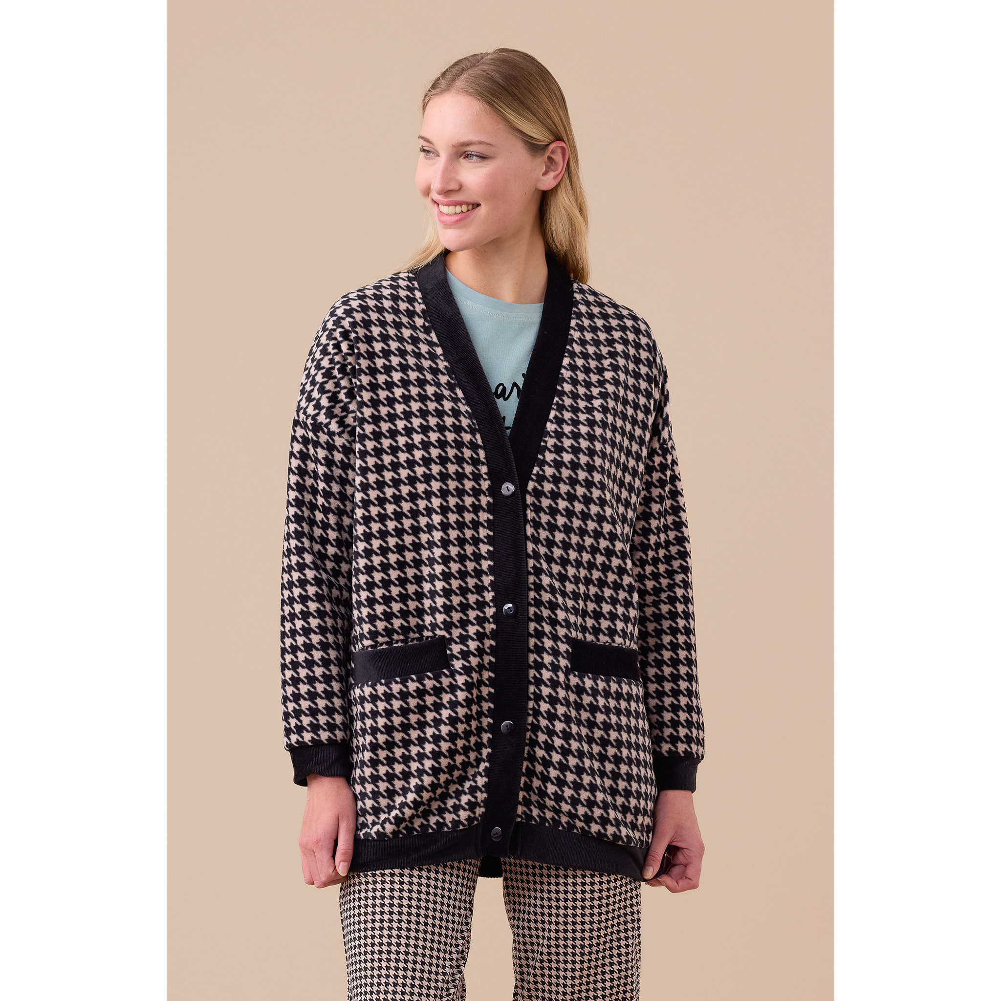 Cardigan donna in micropile articolo pidi. Noidinotte